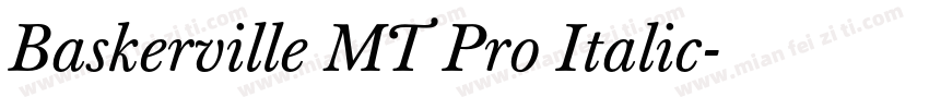 Baskerville MT Pro Italic字体转换
